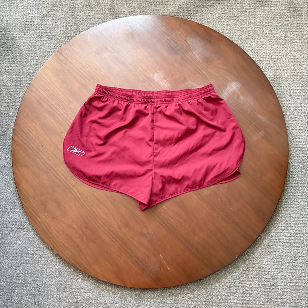 Reebok Athletic Lined Shorts Red Track Running Women's Size Large